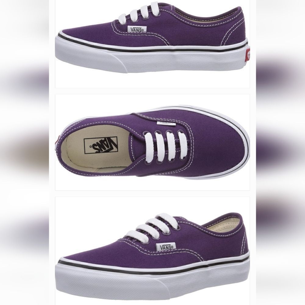 Vans Unisex Authentic Low-Top Purple Sneakers Size Women's 5.5 Men's 4